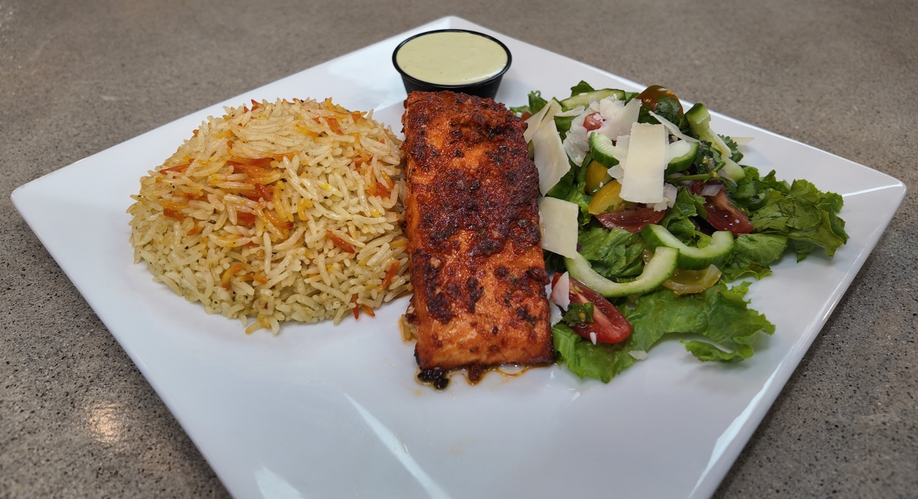 Special - Salmon w/ Rice, Salad, Beverage