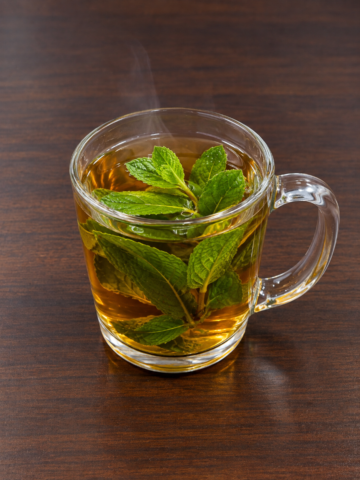 Hot Tea With Fresh Mint