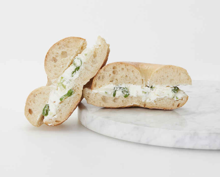 Scallion Cream Cheese Sandwich