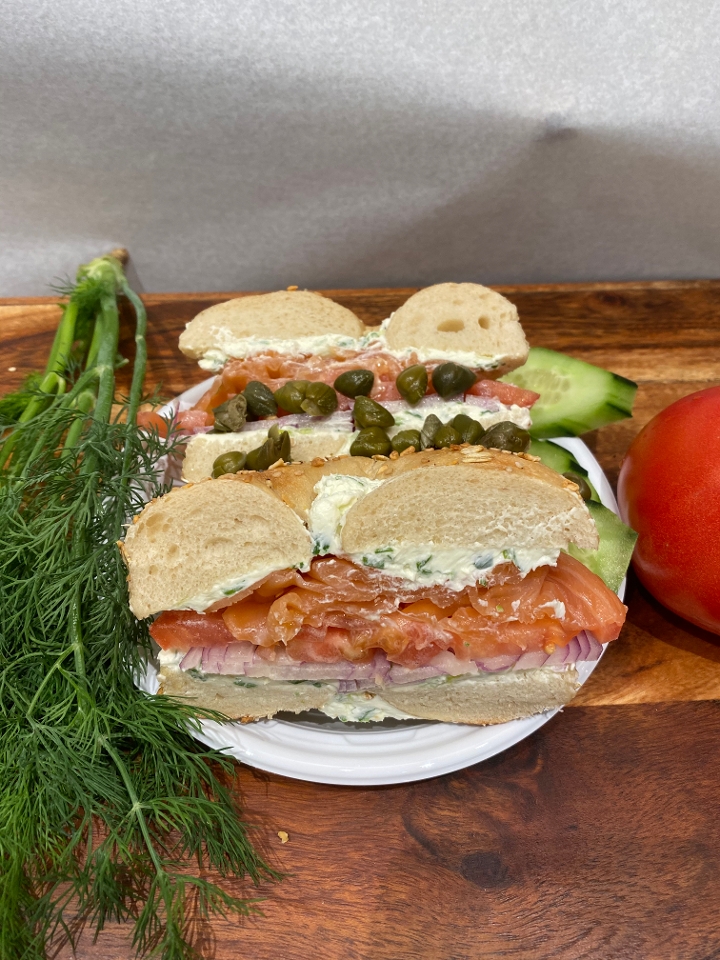 Smoked Salmon  Deluxe Sandwich