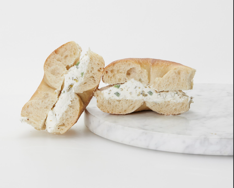 Tofu Scallion Cream Cheese Sandwich