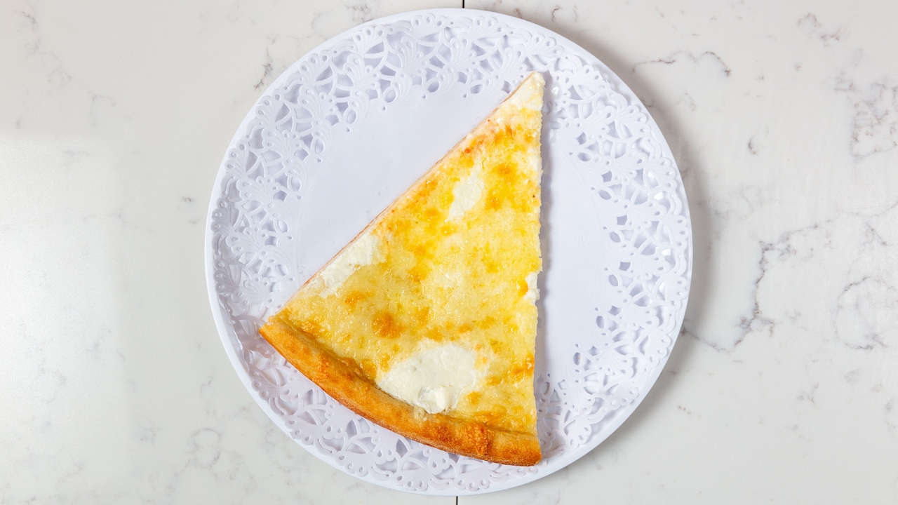 White Pizza Slice