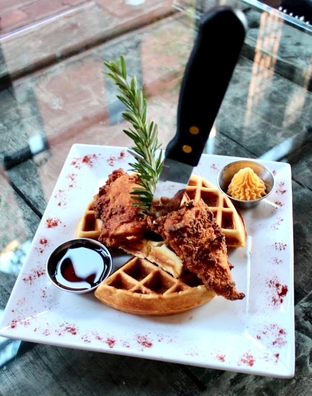 The Damn Yankee Fried Chicken & Waffles.
