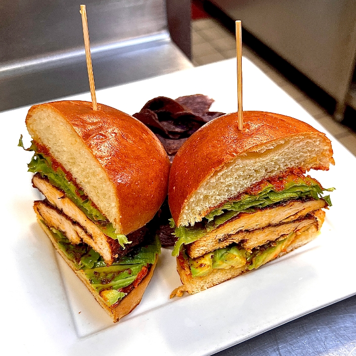 Louisiana Lightening Blackened Chicken Sandwich.