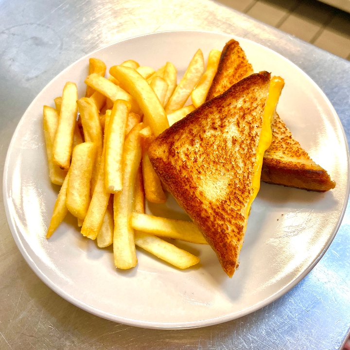 OOey Gooey Grilled Cheese w/ Fries.