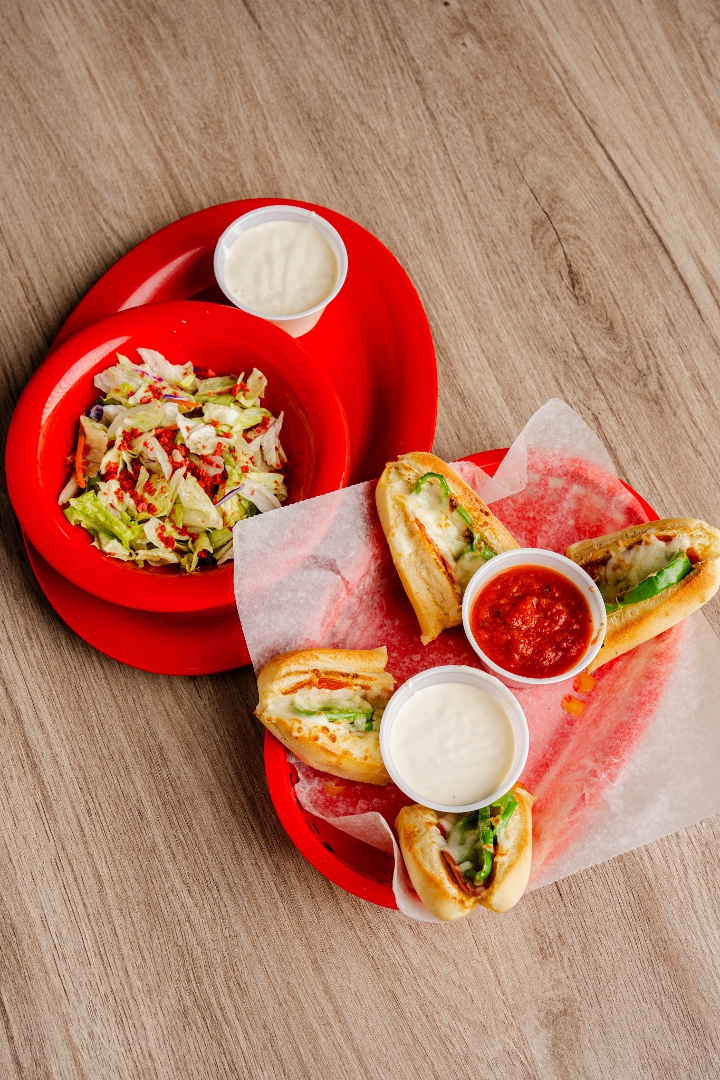 2 Stuffy Stix & Salad