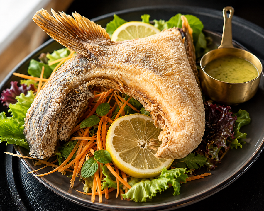 Fried Hamachi Kama