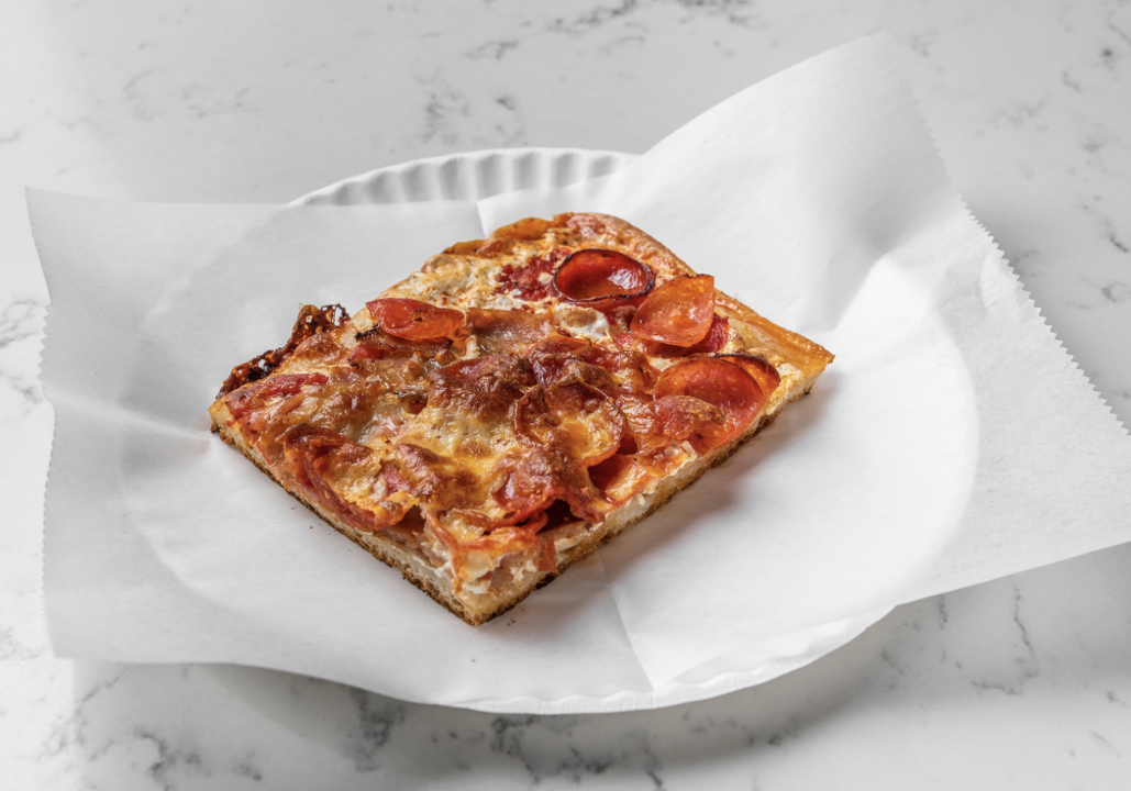 Sausage & Pepperoni Grandma Square Slice