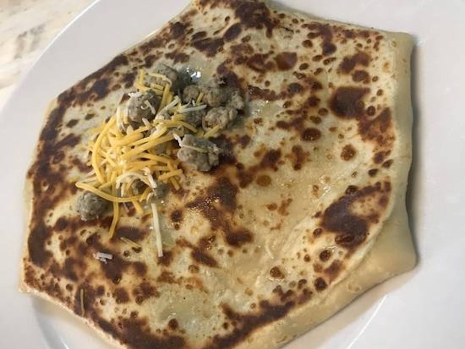 Italian Sausage & Cheese Crepe