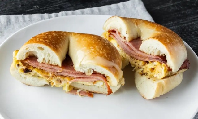 Taylor Ham, Eggs & Cheese On Bagel