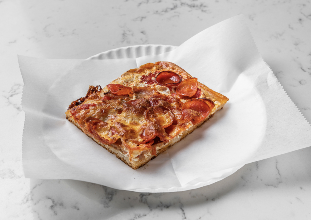 Sausage & Pepperoni Grandma Slice