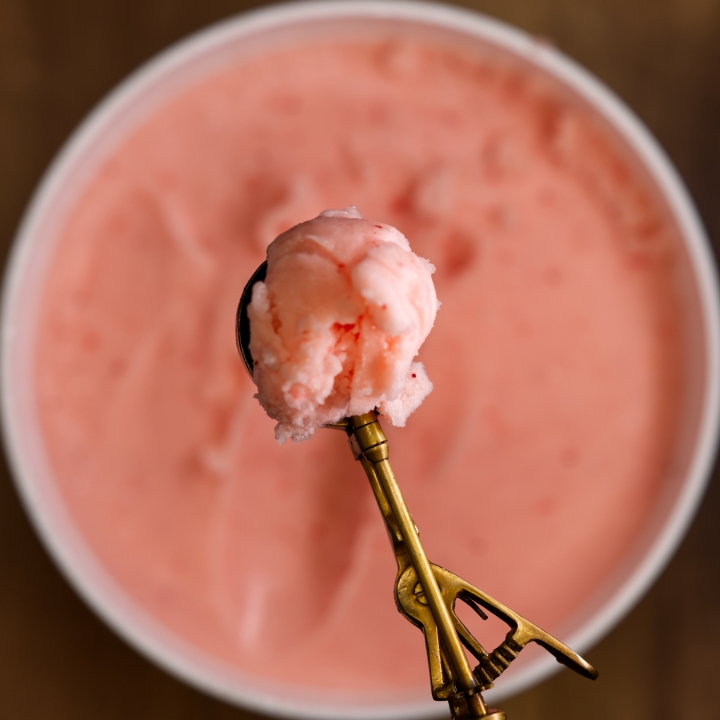 Strawberry Lemonade Sorbet ice cream