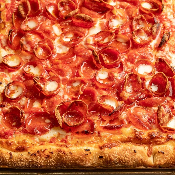 Stuffed Crust Sicilian Pepperoni Pie
