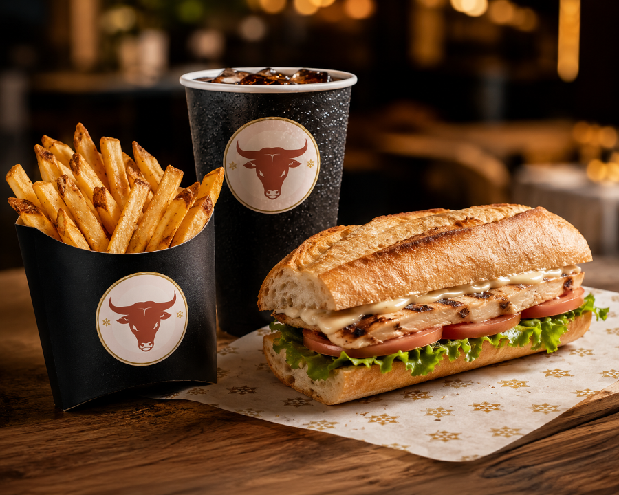 Grilled Chicken Sandwich with Fries