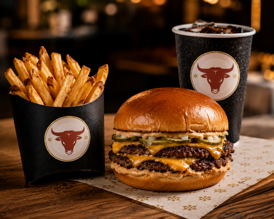 Classic Smash Double Burger with Fries