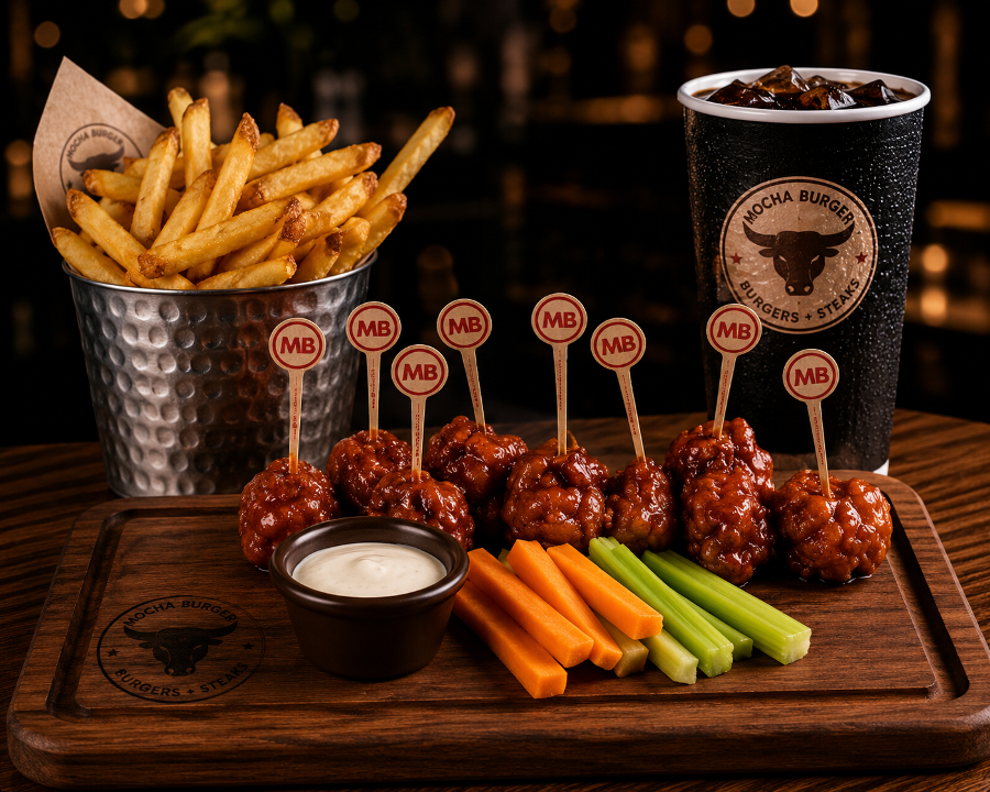 Chicken Lollies with Fries