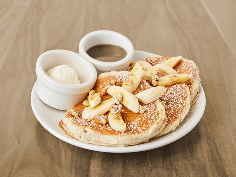 Gluten Free Banana Walnut Pancakes