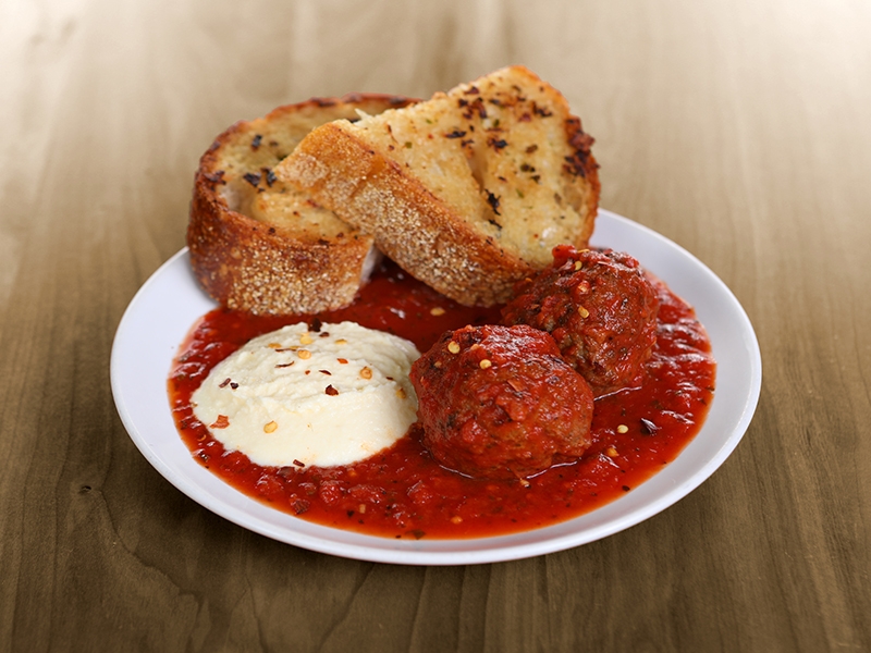 Meatballs & Ricotta Toast