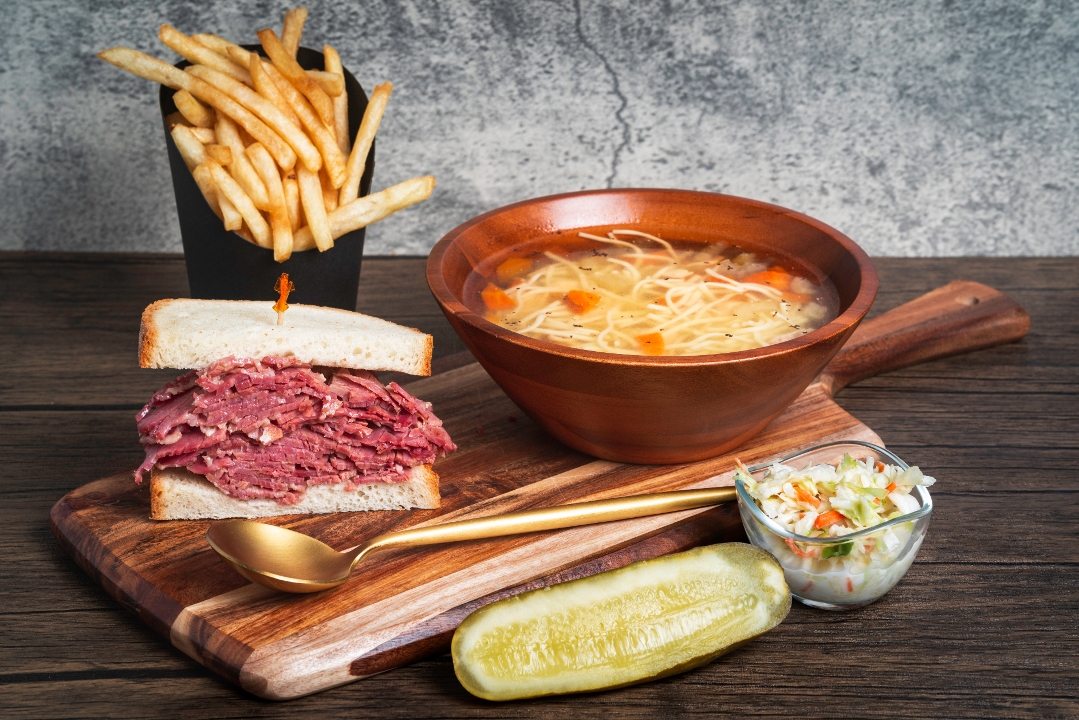 1/2 SANDWICH, SOUP, FRIES AND DRINK