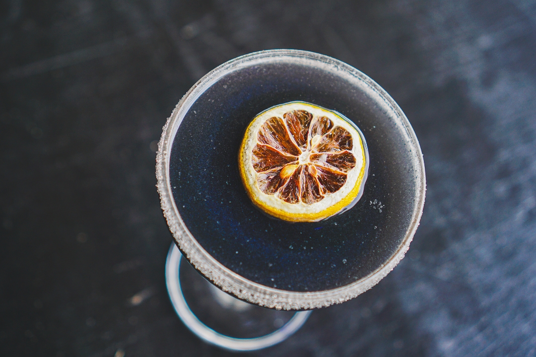 Black Lemon Drop Cocktail
