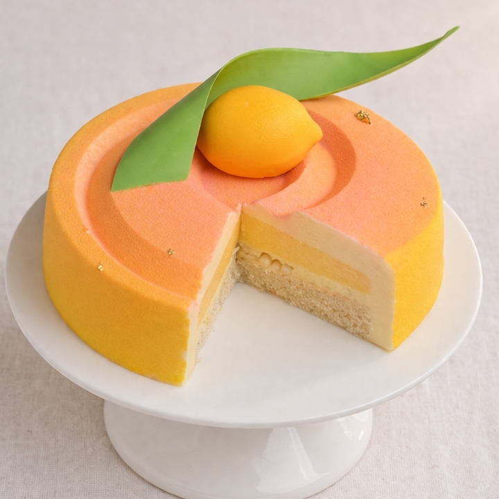 Limoncello Entremet cake at The Glass Knife, Winter Park