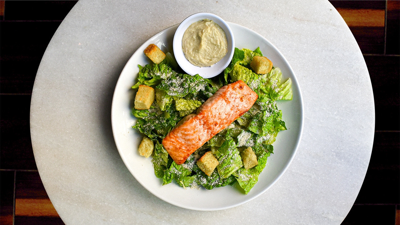 Order Salmon Caesar Salad food online from Carson's Prime Steaks and Famous Barbecue of Deerfield store, Deerfield on bringmethat.com