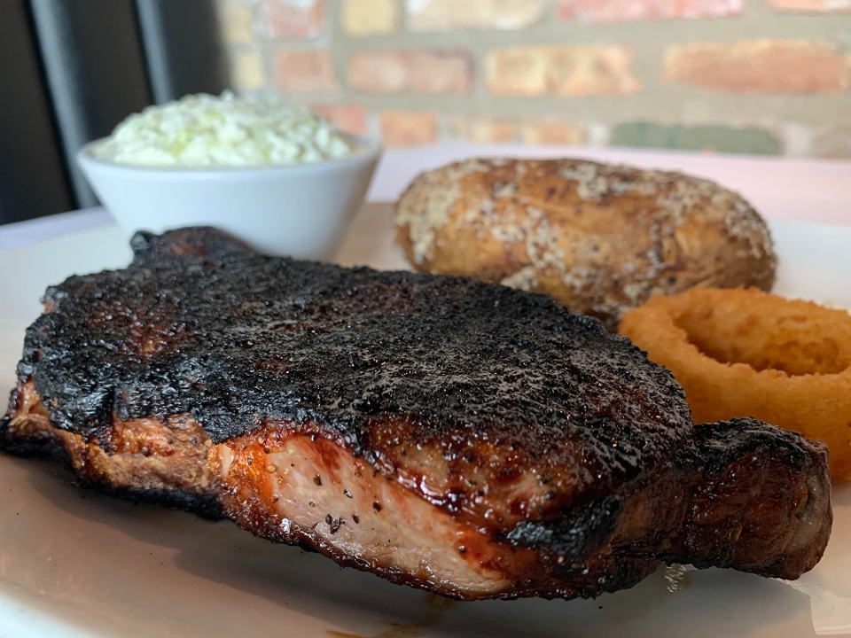 Order Black Angus NY Strip 16oz food online from Carson's Prime Steaks and Famous Barbecue of Deerfield store, Deerfield on bringmethat.com
