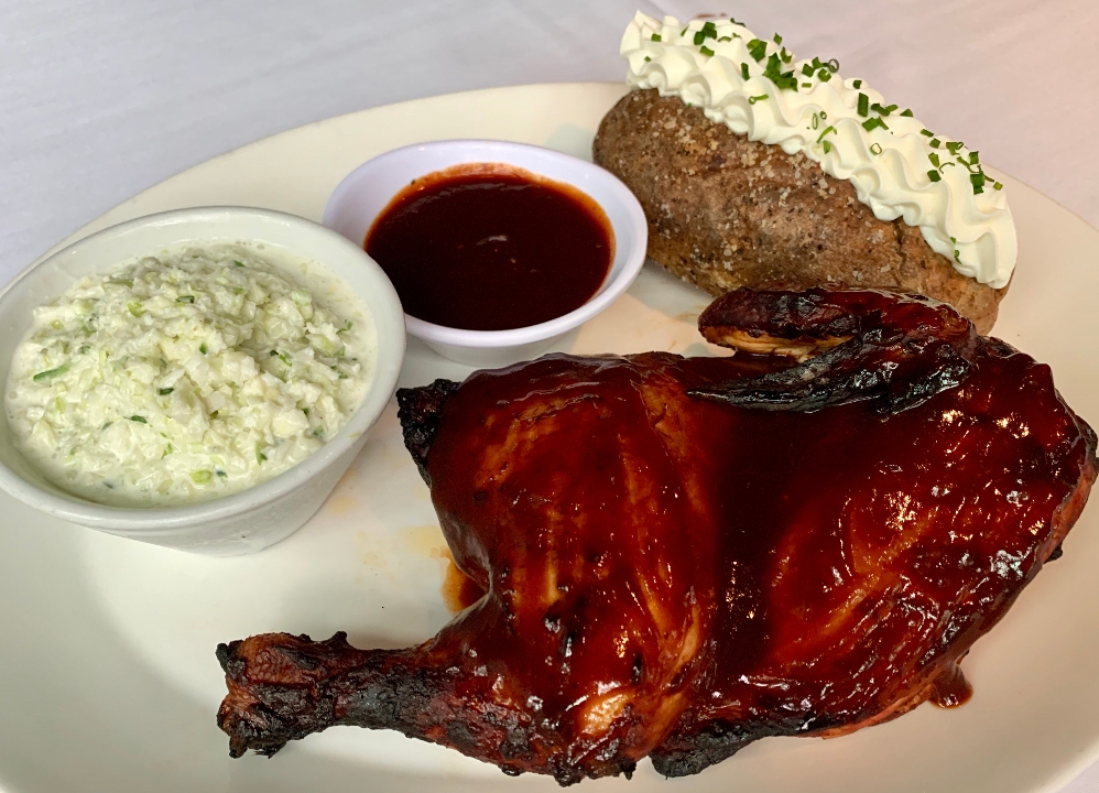 Order BBQ Chicken 1/2 food online from Carson's Prime Steaks and Famous Barbecue of Deerfield store, Deerfield on bringmethat.com