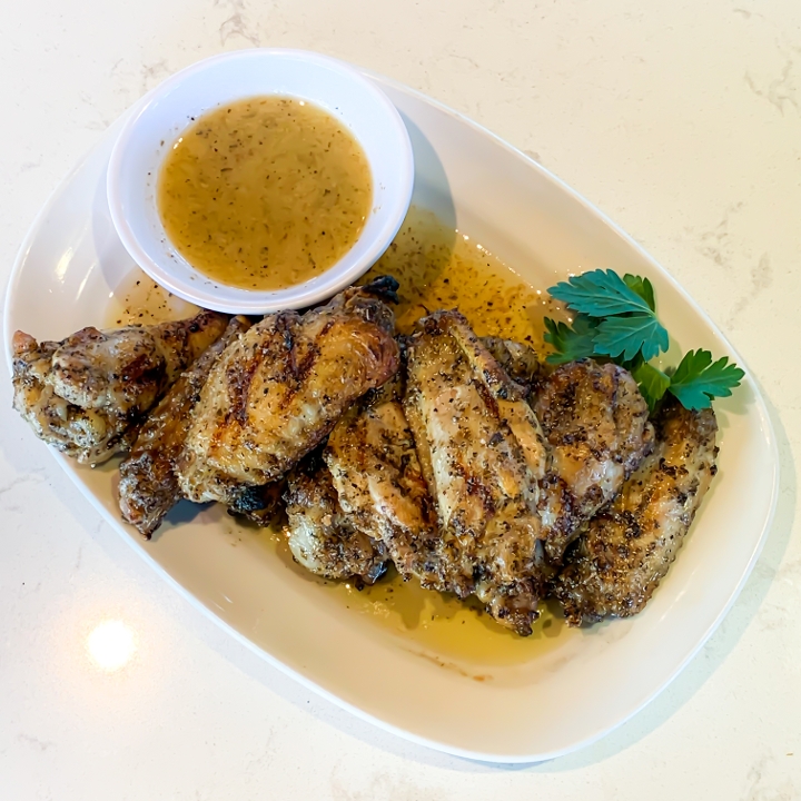 Order Chargrilled Mediterranean Wings food online from Carson's Prime Steaks and Famous Barbecue of Deerfield store, Deerfield on bringmethat.com
