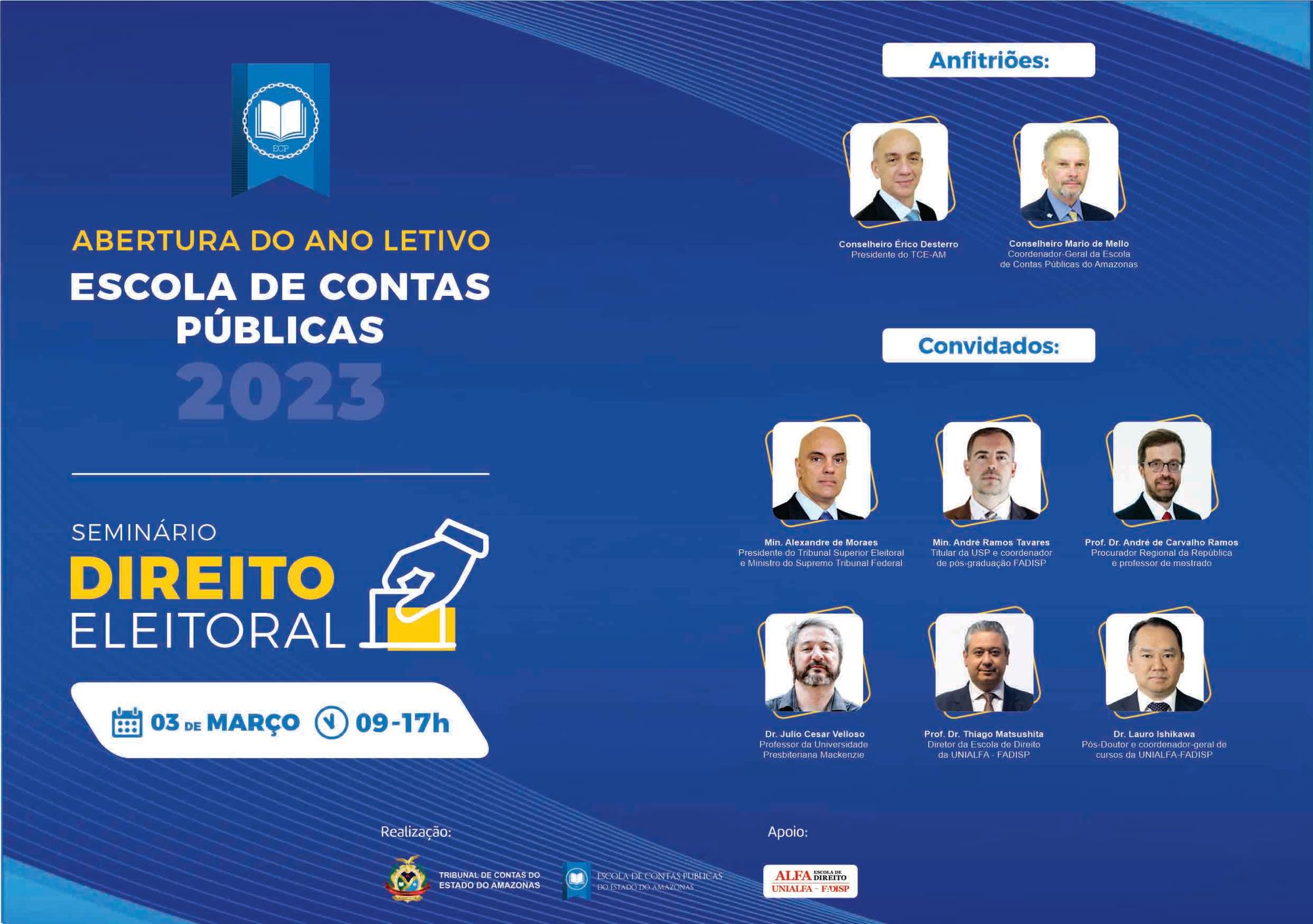 Escola de Contas abre ano letivo com palestra do ministro Alexandre de Moraes em Manaus