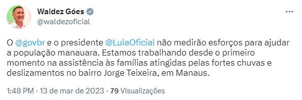 Ministro alinha decreto de Estado de Emergência em Manaus para liberação de recursos