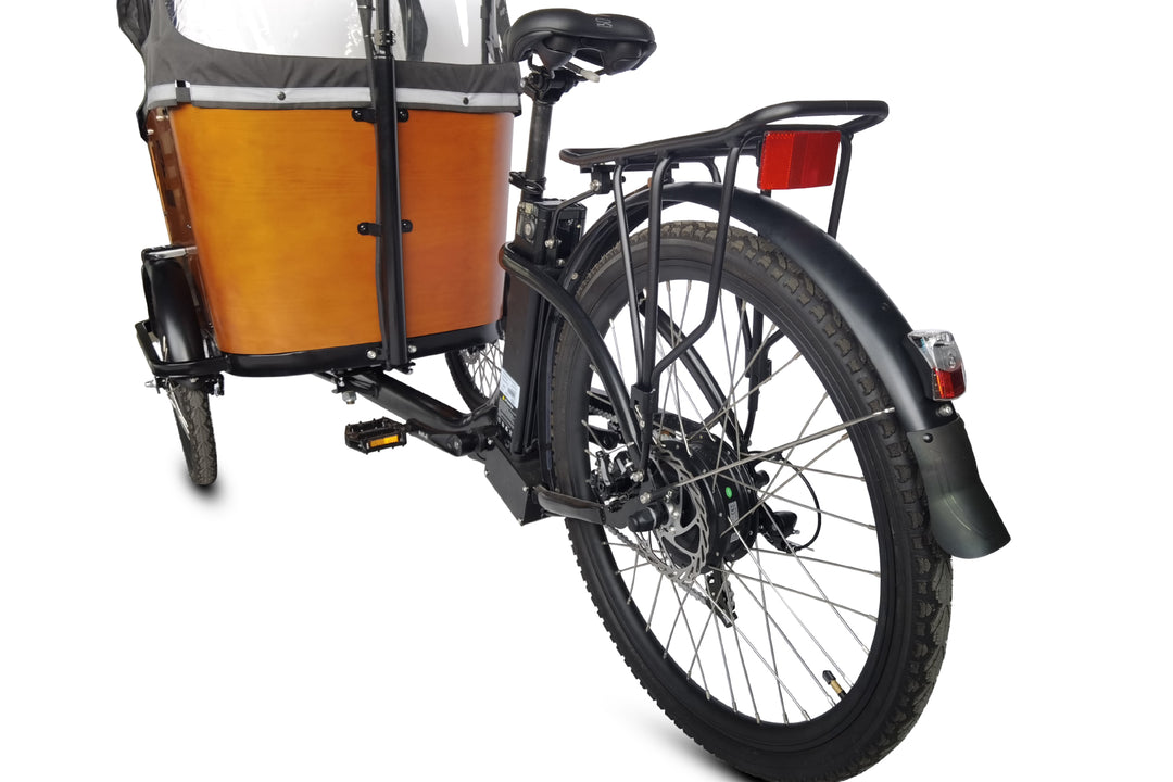 What is the range of the Pioneer Plus electric hunting bike?
