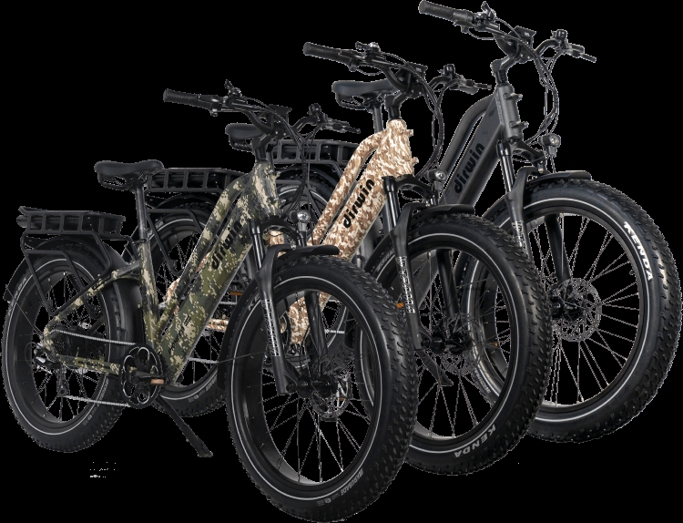 Which hunting-ready off-road electric bikes come with suspension systems?