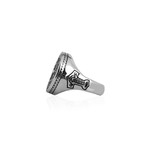 Viking Compass Ring // Silver + Black (11)