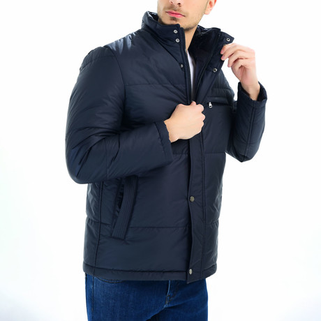 Matteo Coat // Dark Blue (3X-Large)