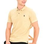 Short Sleeve Polo with Logo // Beige (S)
