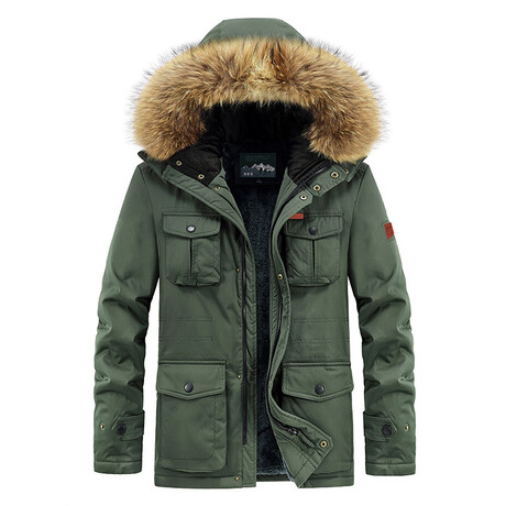 Utility Parka Jacket // Green (3XL)