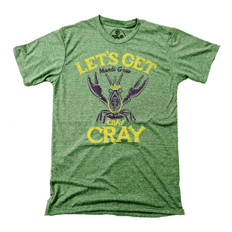 Mardi Gras Cray T-Shirt // Triblend Kelly (S)