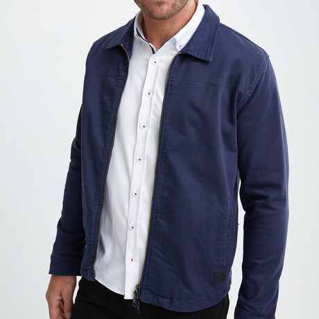 Antique Wash Stretch Jacket // Navy (M)