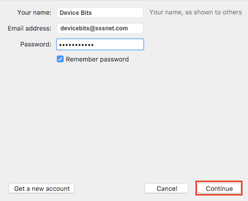 What are the correct email settings for my @sssnet.com email address? FAQ -  MCTV