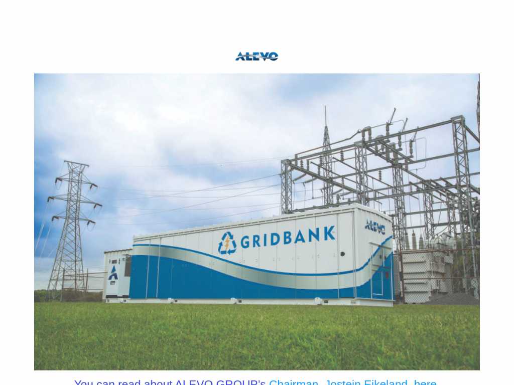 Screenshot of the website of Alevo