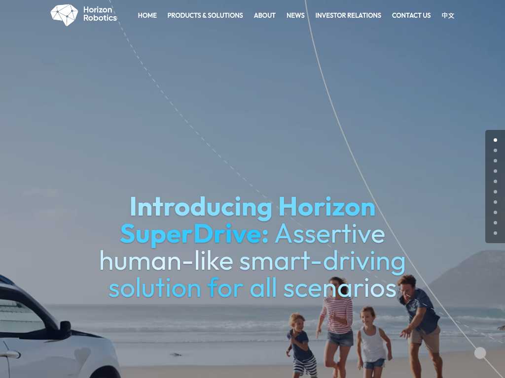 Screenshot of the website of Horizon