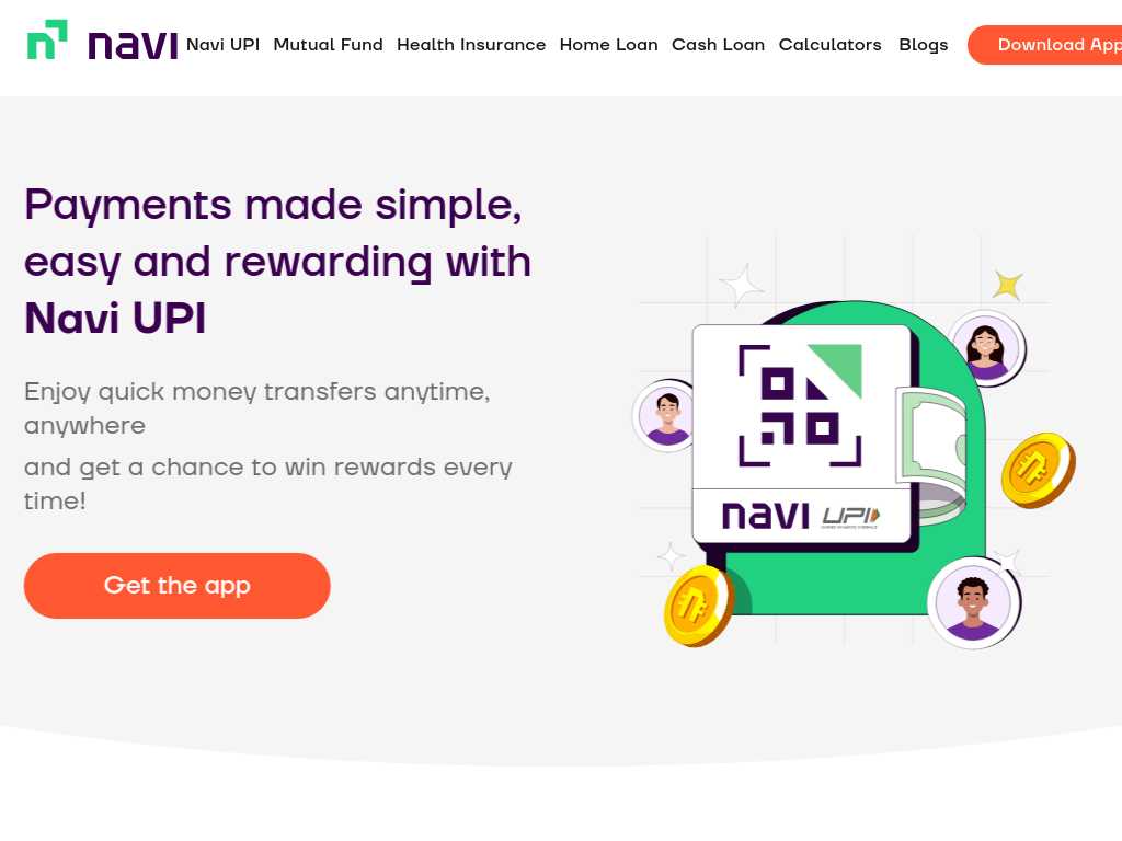 Screenshot of the website of Navi