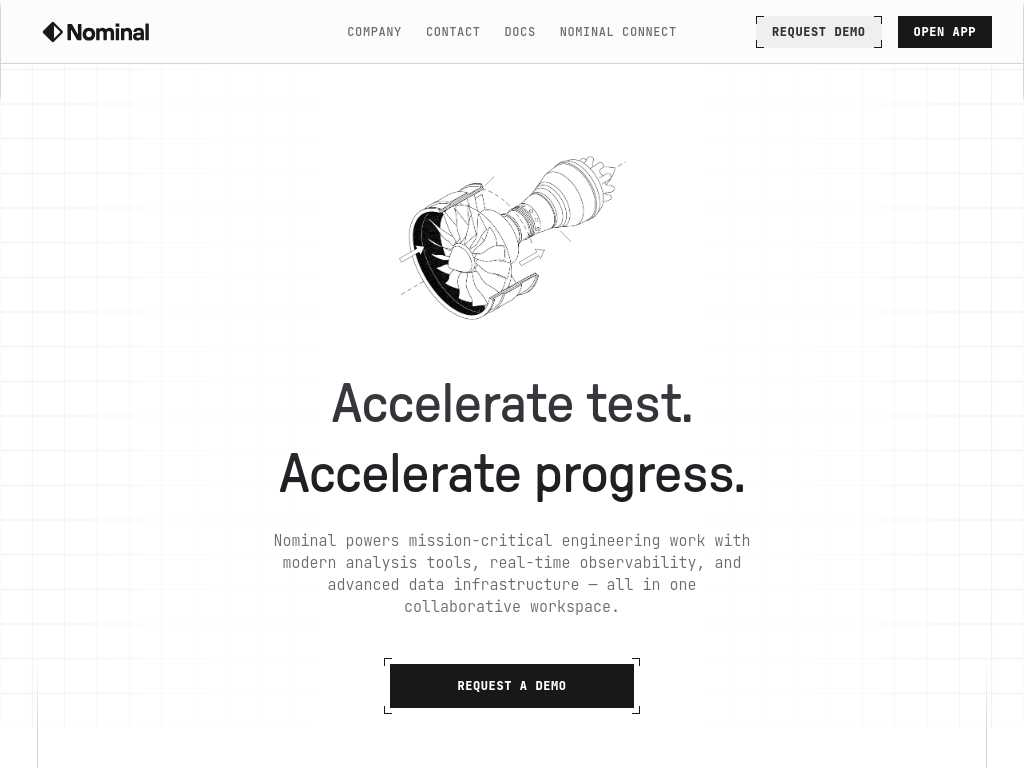 Screenshot of the website of Nominal