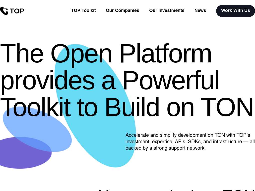 Screenshot of the website of TOP