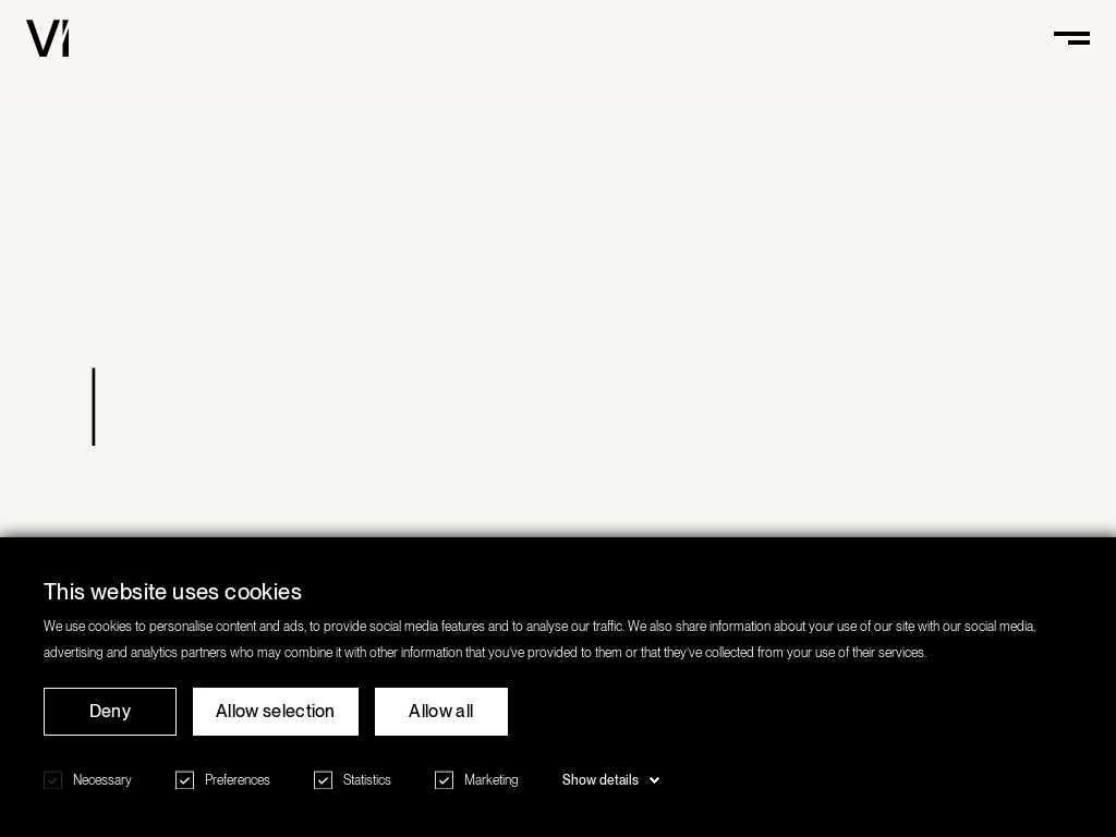 Screenshot of the website of Vi
