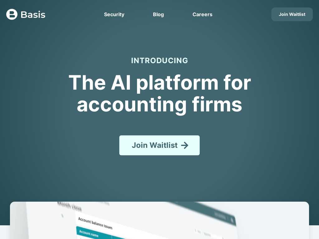 Screenshot of the website of Basis