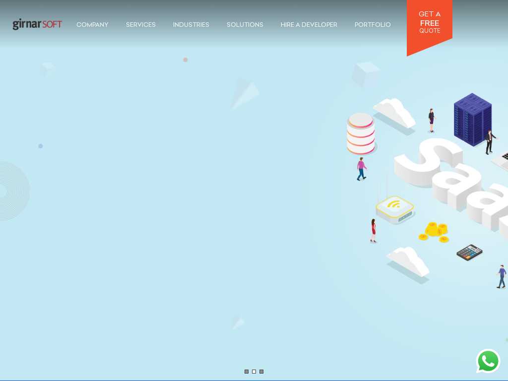 Screenshot of the website of GirnarSOFT