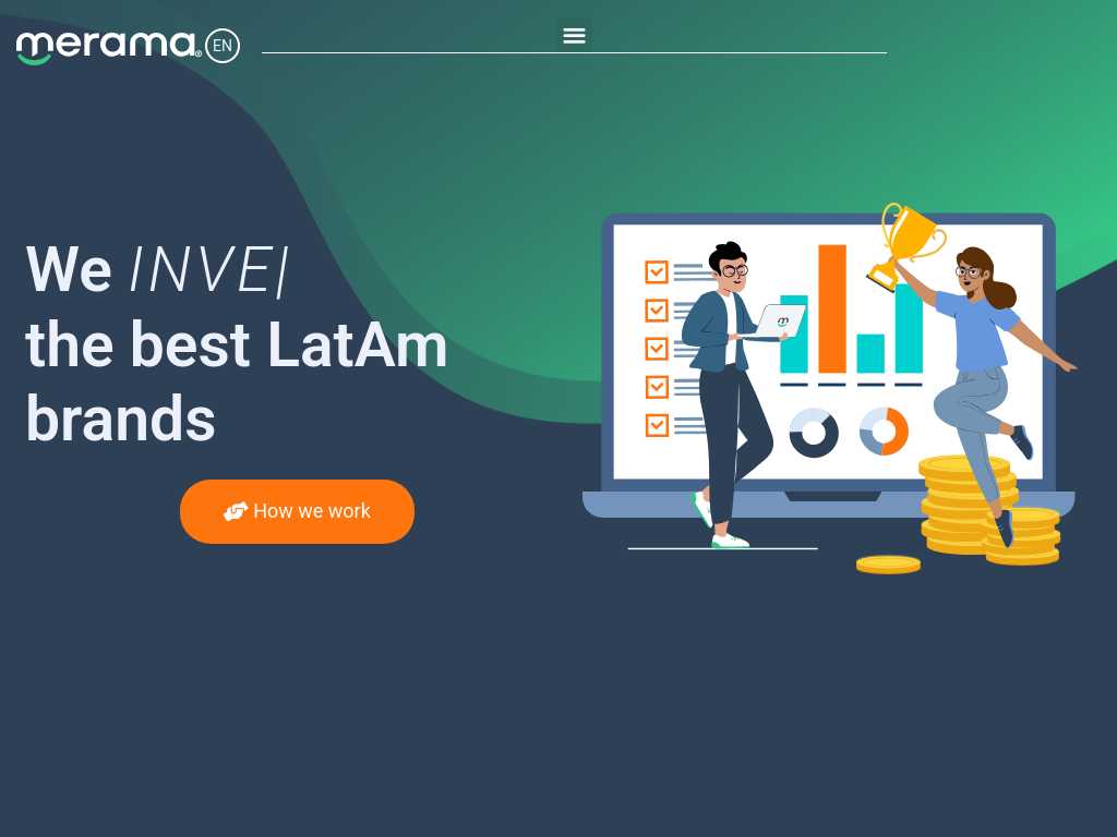 Screenshot of the website of Merama