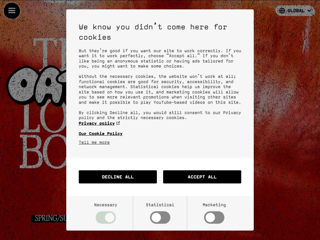 Screenshot of the website of Oatly